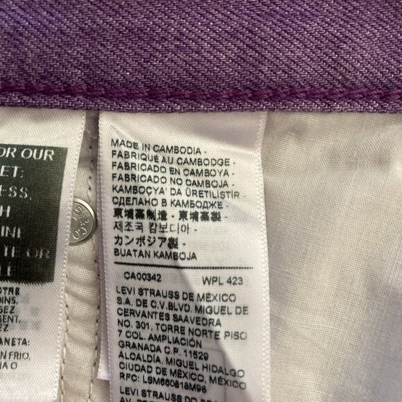 Levi’s Women’s Middy Straight Jeans 34 x 30 Lilac Irregular Label PLEASE READ - Picture 7 of 14